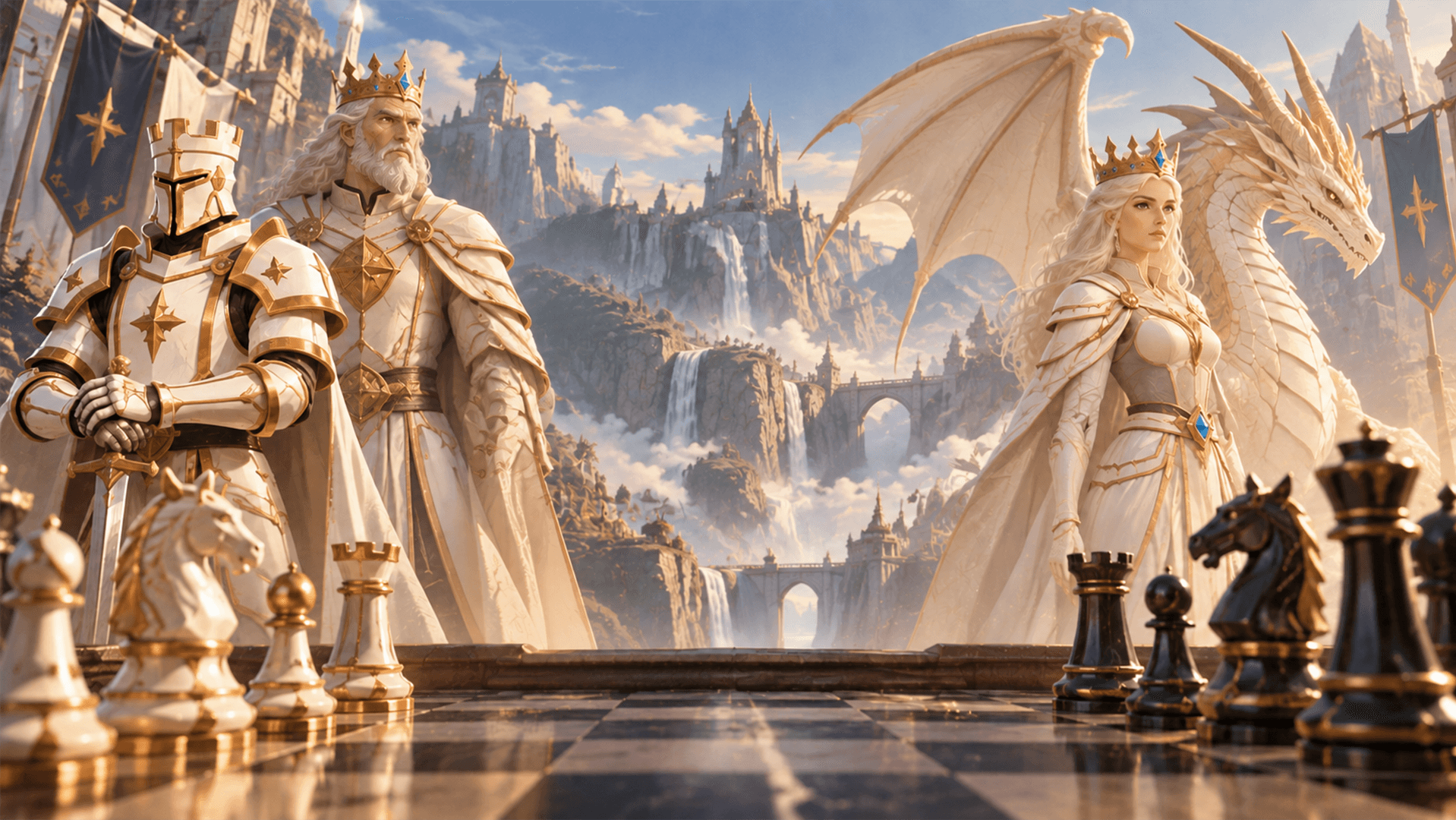 Dragons Chess epic fantasy battlefield